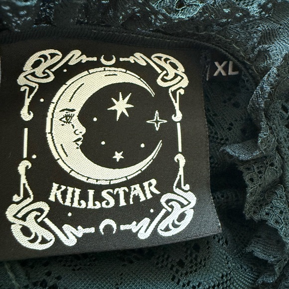 Killstar Hecate Lace Tiered Bell Sleeve Maxi Dress Goth Witchy Boho XLarge - Picture 9 of 11